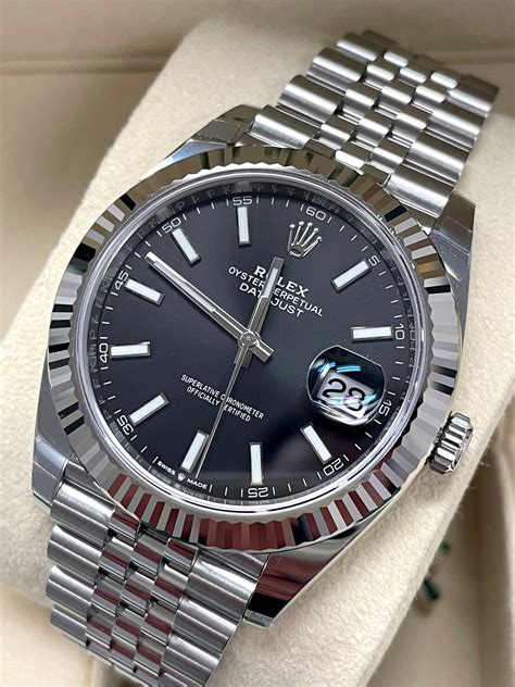 rolex datejust 41 black gold